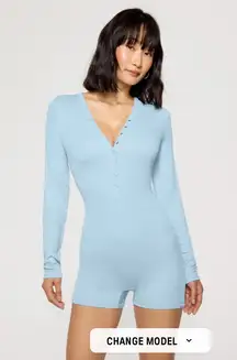 YITTY SOFT RIB HENLEY ONESIE