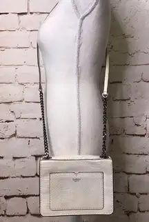 Botkier Snakeskin Pattern Crossbody Bag Off White