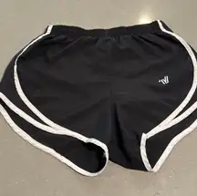 Varsity Spirit Black Athletic Running Shorts‎ White Trim women's medium