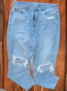 American Eagle Outfitters Women's Light Blue Boyfriend Jeans