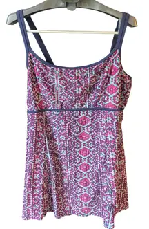 Mazu Swim Swimwear Dress‎ One Piece Pink Multicolor Size 24 W Adjustable Straps