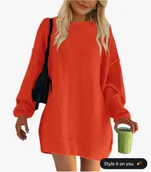 Orange Sweater Dress