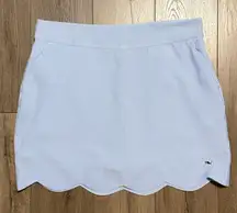 Vineyard Vines Seersucker Scalloped Skirt Blue White Striped Size 10 Golf Tennis