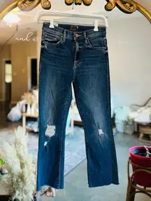 Mother insider crop step chew dancing on coals jeans size 25