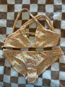 Reversible swim suit set