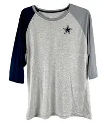 Dallas Cowboys NFL Team Apparel Nike Baseball 3/4 Sleeve Top XL