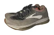 Brooks Bedlam Womens Size 10 Shoes Grey Coral Knit Running Sneakers Athletic