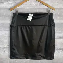 Windsor Faux Leather Mini Skirt NEW Womens XL Black Stretch Edgy Going Out