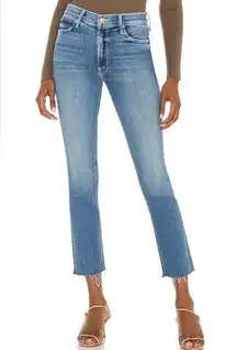 MOTHER Denim NWT  Mid Rise Dazzler Ankle Fray Jeans Riding Cliffside Size 31