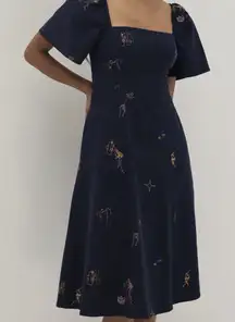 Love Bonito Bexley Embroidered Panelled Fit &‎ Flare Dress in Humble Abode Sz XS