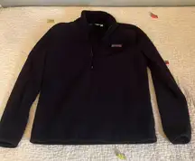 Vineyard vines zip up sweater fuzzy fleece Womens XS navy blue