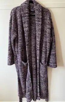 Barefoot Dreams Cozychic Knit‎ Purple Soft Robe With Tie Women’s Size 2