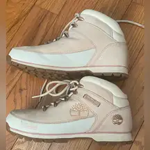 Women's Timberland Euro Hiker Sport Pink White Ankle Boots Size 10 A2397‎