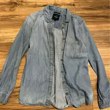 American Eagle  Oversized Denim Button Down