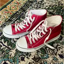 Red High-Top Sneakers