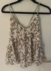 Chic Floral Camisole with Spaghetti Straps