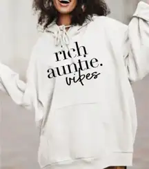 Lane Seven  Women's oversized White Hoodie talla