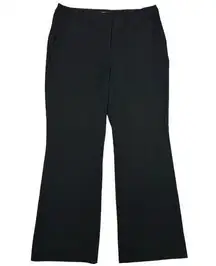 Chicos Size 2R US L 12 So Slimming Straight Leg Trousers Black High Rise Classic