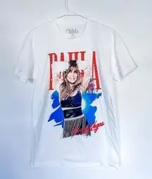 Paula Abdul Live in Las Vegas 100%‎ Cotton White Shirt with Print size Small