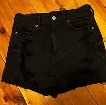 American Eagle black denim shorts