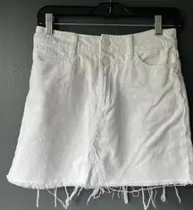 Paige Women's White Denim Mini Skirt size 26”