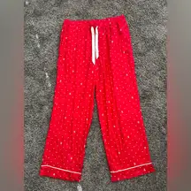 Victoria's Secret Red Pajama Pants with White Polka Dots