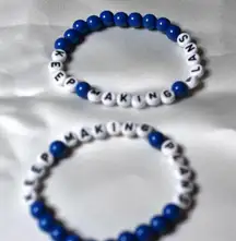NWOT "Keep Making Plans" by the song "Mastermind" Friendship Bracelets