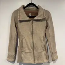 Tan Pink Lululemon Scuba Zip-Up Jacket