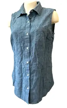 Tommy Hilfiger Button Down Vest Tank NWOT