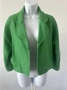 Dana Buchman Green Linen Blend Blazer, Sz: 6 (b43)