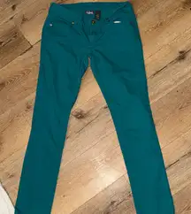 City Streets Turquoise Denim Pants size 7
