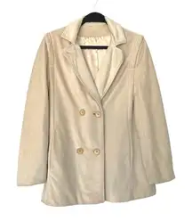 Vintage Passport Sports Coat Jacket Blazer Cream Off White Size Small