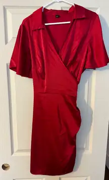 Red Satin Dress