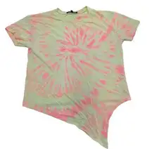 Generation Love Shirt Women Small Yellow Pink Tie Dye Short Sleeve Crew Neck Tee