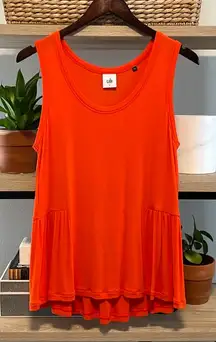 Cabi #5402 Butter Soft Hangout Tank in Orange, Size S