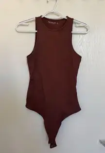 Abercrombie Bodysuit Ribbed Brown