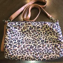 Leopard Cheetah Print Boho Crossbody Shoulder Bag Removable Strap