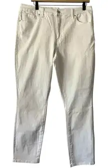 Good American Good Legs Crop White Jeans Size‎ 15 Skinny Sculpting Denim