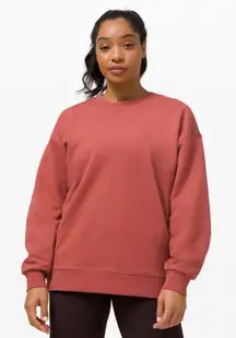 Lululemon Perfectly Oversized Crewneck sweatshirt Cotton Terry Soft Cranberry 6