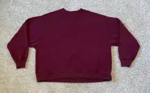 Oversized Burgundy Crewneck Sweater 