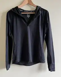 Nike Women's Wool Dri-FIT Soft Hand Running Hoodie Shirt, Black Size‎ L