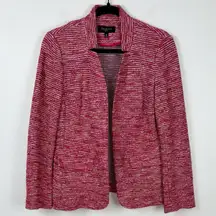 Talbots Tweed Blazer Jacket Red White Women’s Size 8 Petite Cotton Career Office