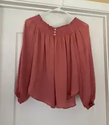 Peachy Pink Off The Shoulder Top