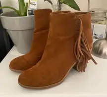 Brown Suede Booties