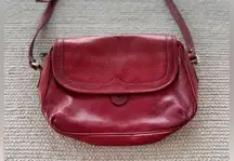 Vintage 70’s 80’s Tano Dark Red Burgundy Alligator Print Purse Shoulder Bag