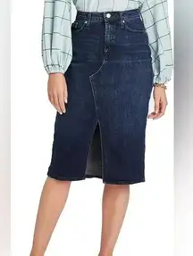 A New Day Women's High Waisted Denim Midi Skirt