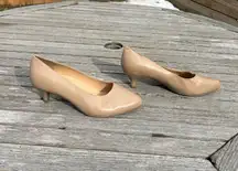 Trotters Pumps Womens 9 Nude Leather Business Career Heels‎ Comfort Soles