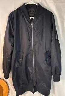 Women’s Long Trench‎ Thick Members Only Full Zip Up Jacket Size Large