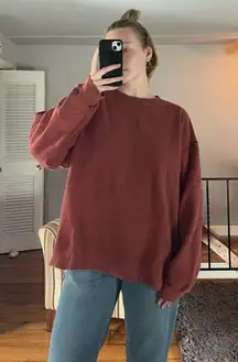 Columbia Rust Color Crewneck Sweater