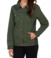 stretch twill jacket dark olive green M